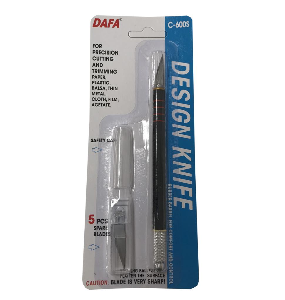 DAFA 600S - Hobby Knife - Black (incl. 5x Blades + Cap)