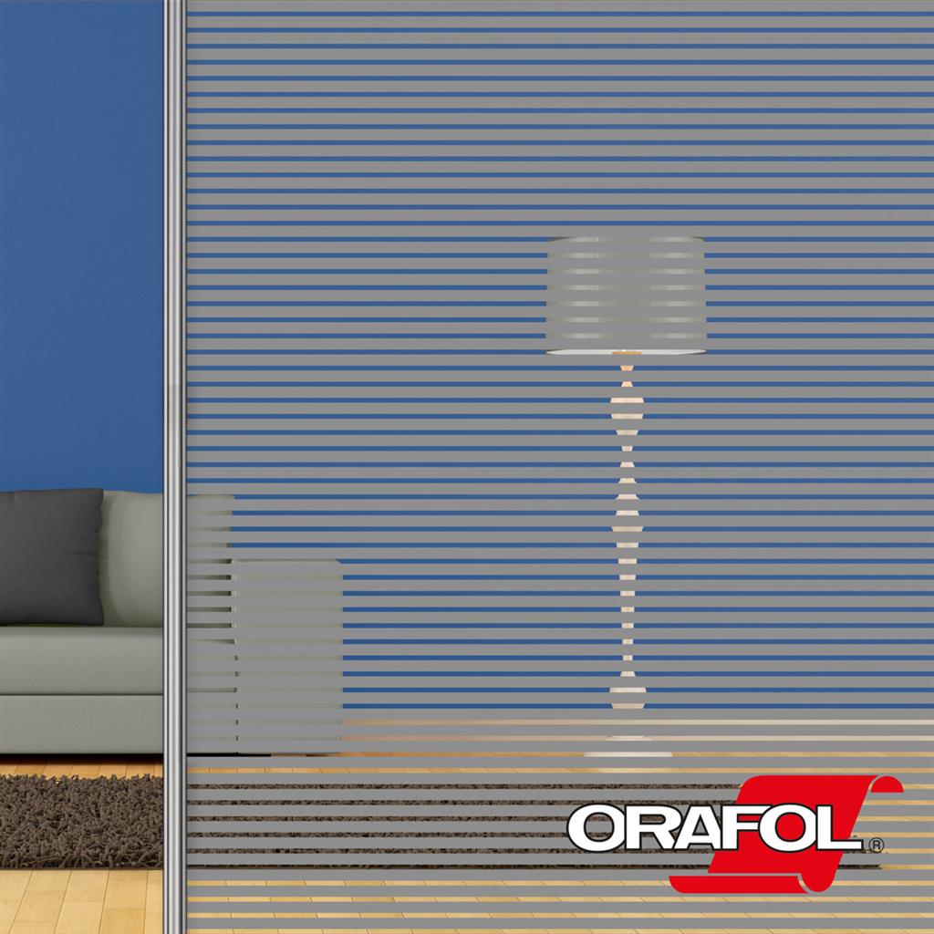 ORACAL G002 Decorative Window - 10mm Grey Stripes 1525mm x 1m