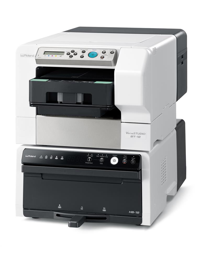 ROLAND PRINTER - VersaSTUDIO BT-12. Desktop direct-to-garment printer (CMYK) A4