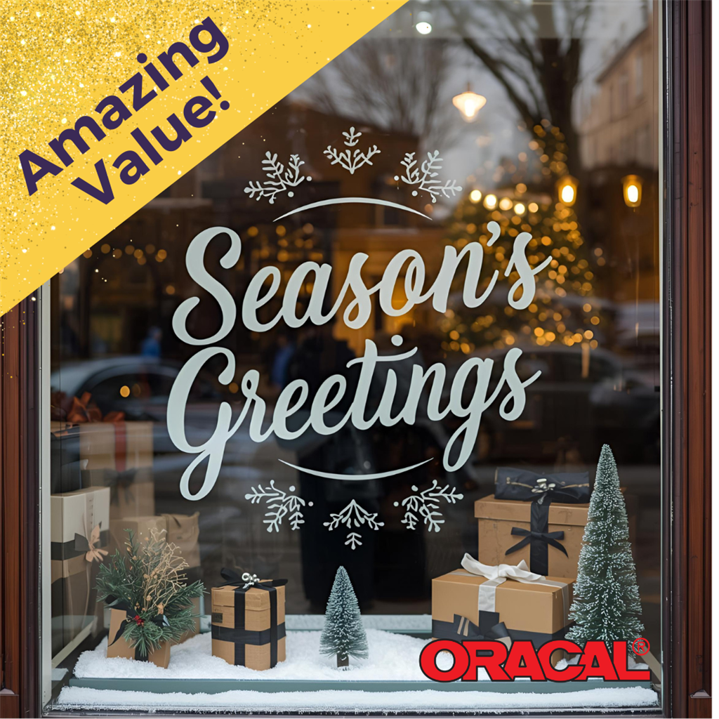 NEW - ORACAL 8410 -  Etched Glass Vinyl 1260mm - 90 Silver Grey