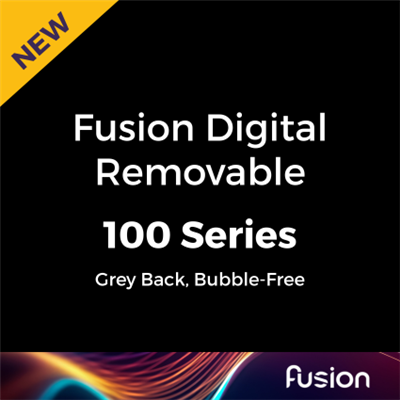 FUSION Digital 100RX-BF -  White Gloss - Removable Grey Bubble Free Adh - 1370mm x 50mtrs