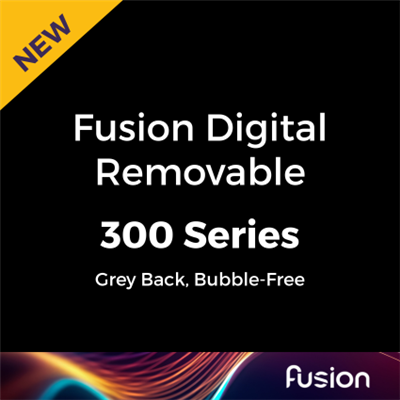 FUSION Digital 300R WHITE PVC - Grey Back Removable