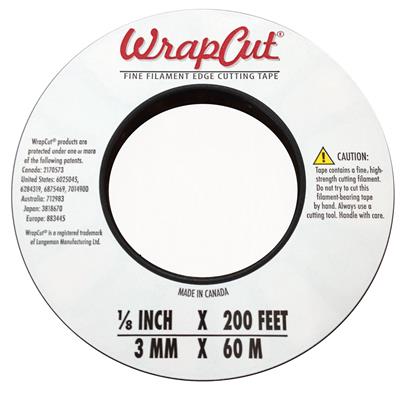 WRAPCUT Fine Filament Edge Cutting Tape 3mm x 60.9m