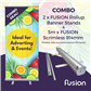 COMBO - FUSION Single Sided Rollup Banner and Digital Scrimless