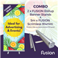 COMBO - FUSION Single Sided Rollup Banner and Digital Scrimless